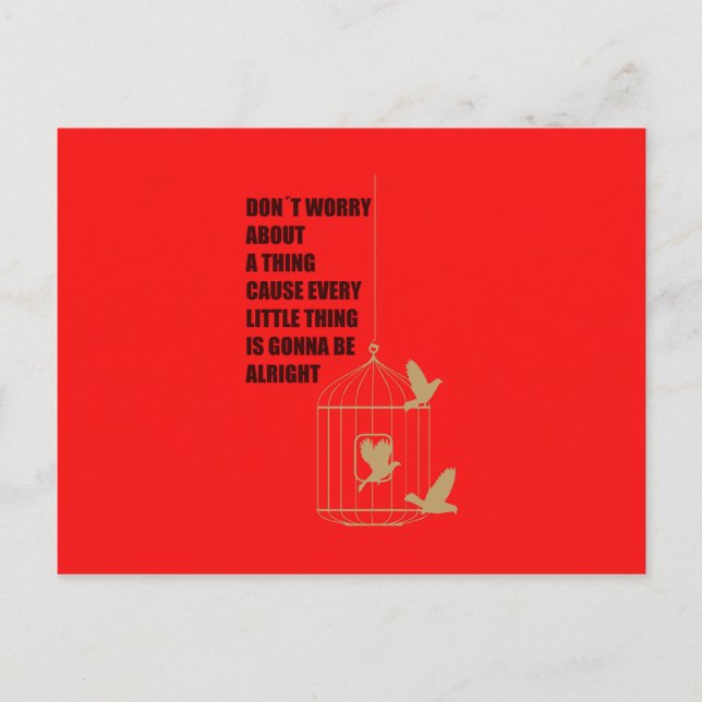 Drei kleine Vögel Postkarte (Vorderseite)