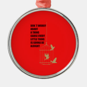 Drei kleine Vögel Silbernes Ornament