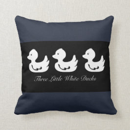 Drei kleine weiße Enten-Polyesterspinnkissen Kissen