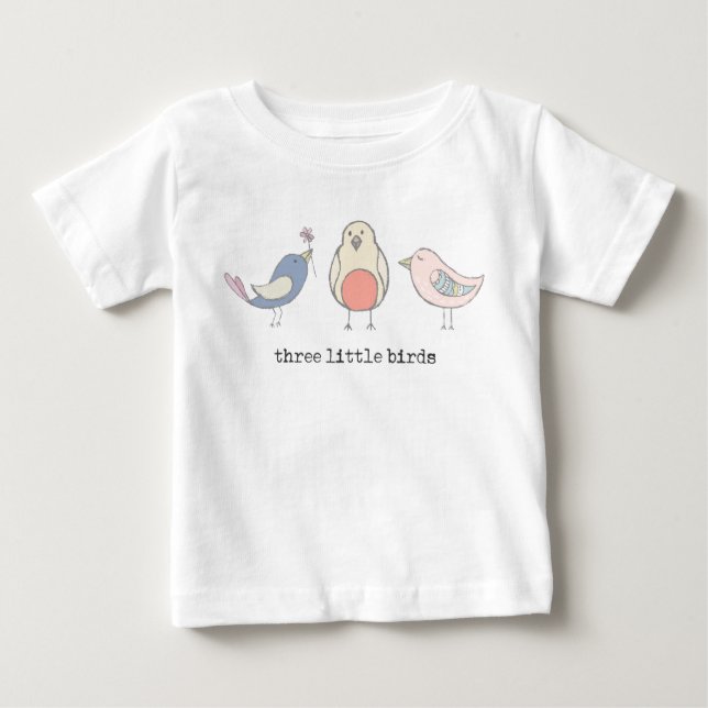 Drei kleines Vogel-T-Shirt Baby T-shirt (Vorderseite)