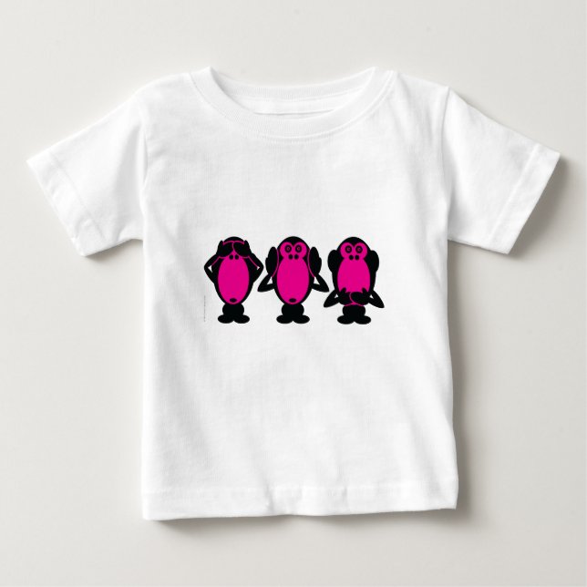 Drei kluge Affen Baby T-shirt (Vorderseite)