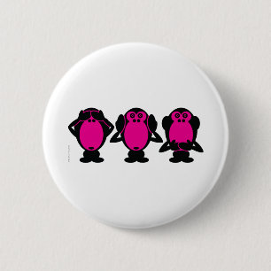 Drei kluge Affen Button