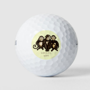 Drei kluge Affen Golfball
