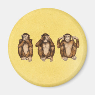 Drei kluge Affen Magnet