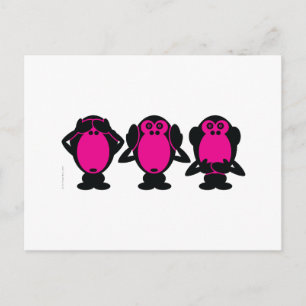 Drei kluge Affen Postkarte