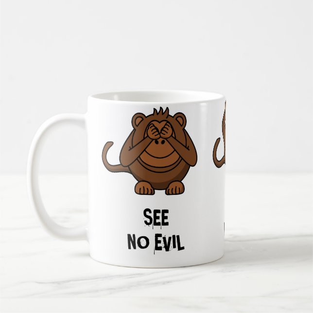 Drei kluge Affen Tasse (Links)