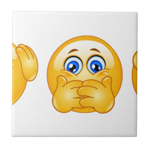 drei kluge Emojis Fliese