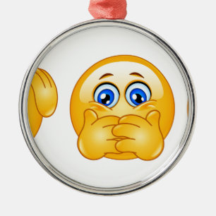 drei kluge Emojis Ornament Aus Metall