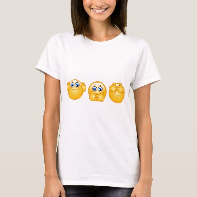 drei kluge Emojis T-Shirt (Vorderseite)