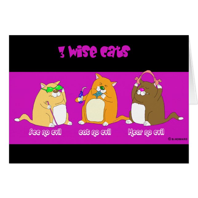 drei kluge Katzen (Vorderseite (Horizontal))