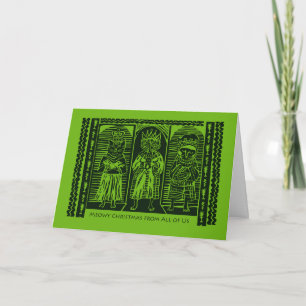 Drei kluge Katzen, Weihnachts-Royalty mit Geschenk Karte