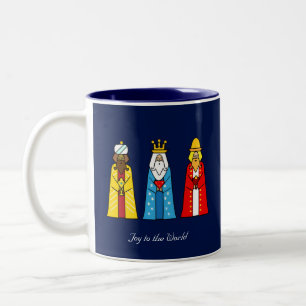 Drei kluge Männer in Navy Blue Zweifarbige Tasse