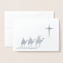 Drei kluge Männer mit Weihnachtsstern Silver