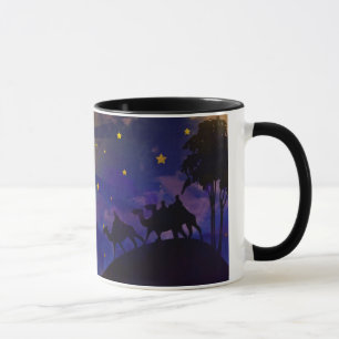 Drei kluge Männer u. Weihnachtsstern-Kaffee-Tasse Tasse
