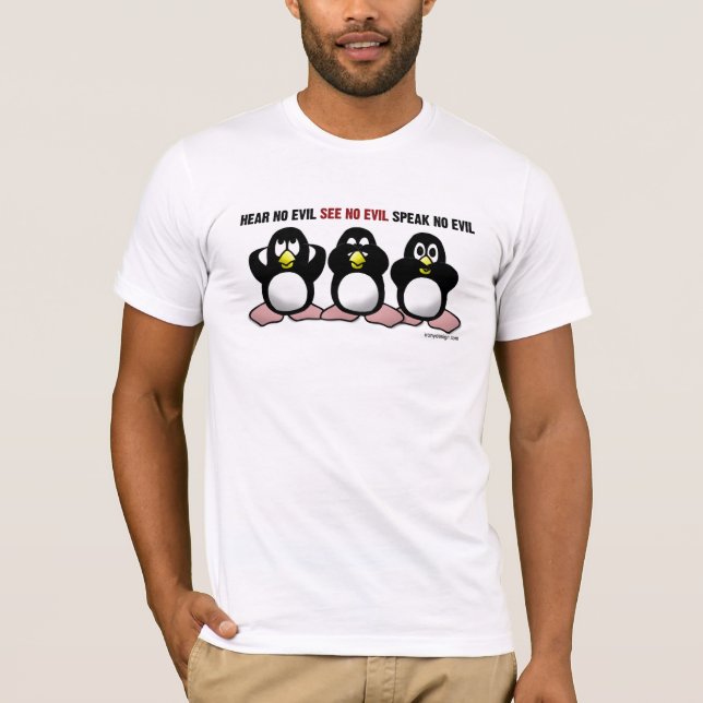 Drei kluge Penguins-Shirts T-Shirt (Vorderseite)