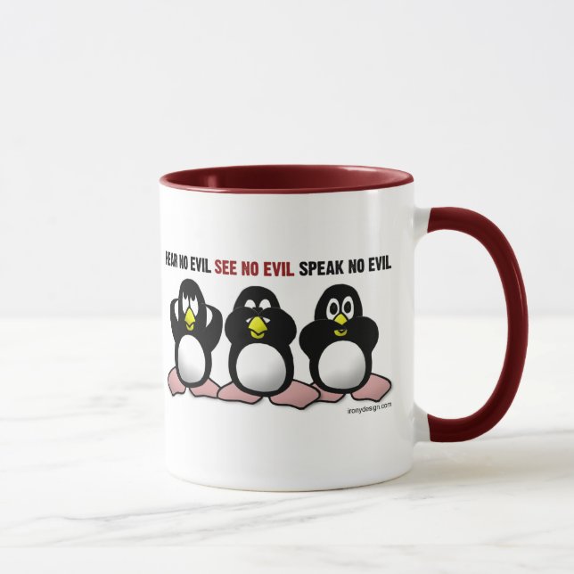 Drei kluge Penguins-Tassen Tasse (Rechts)