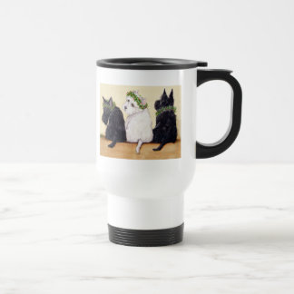 Drei kluge Terrier Reisebecher