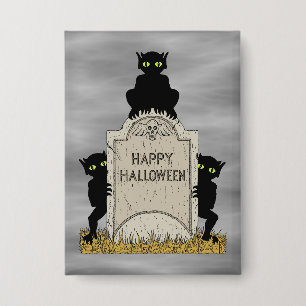 Drei Kobolde Frohes Halloween Button