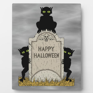 Drei Kobolde Frohes Halloween Fotoplatte
