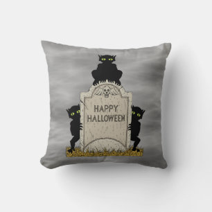 Drei Kobolde Frohes Halloween Kissen