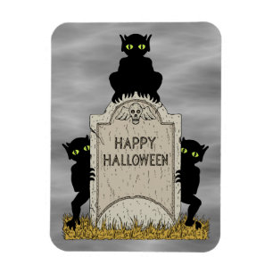 Drei Kobolde Frohes Halloween Magnet