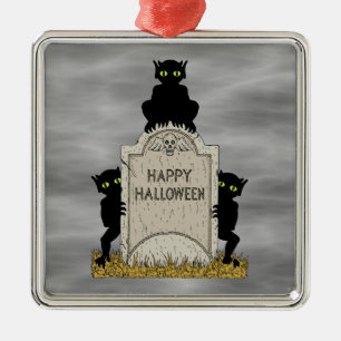 Drei Kobolde Frohes Halloween Ornament Aus Metall