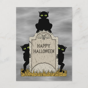 Drei Kobolde Frohes Halloween Postkarte