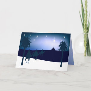 Drei Könige Bethlehem Christliche Weihnachtskarte Feiertagskarte