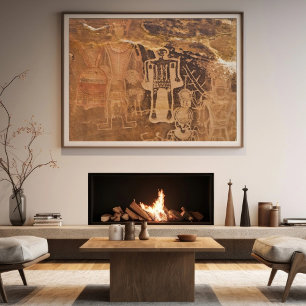 Drei Könige Petroglyphe Mcconkie Ranch Utah Poster