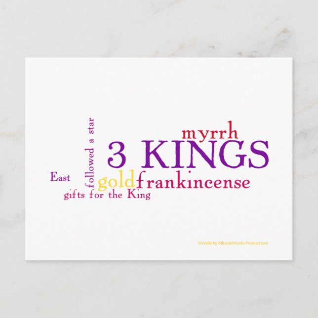 Drei Könige Postkarte (Vorderseite)