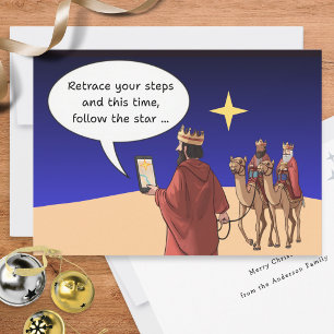 Drei Könige Satnav Stern Lustiges Weihnachten