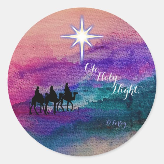 Drei-Könige-Sticker Runder Aufkleber (Vorderseite)