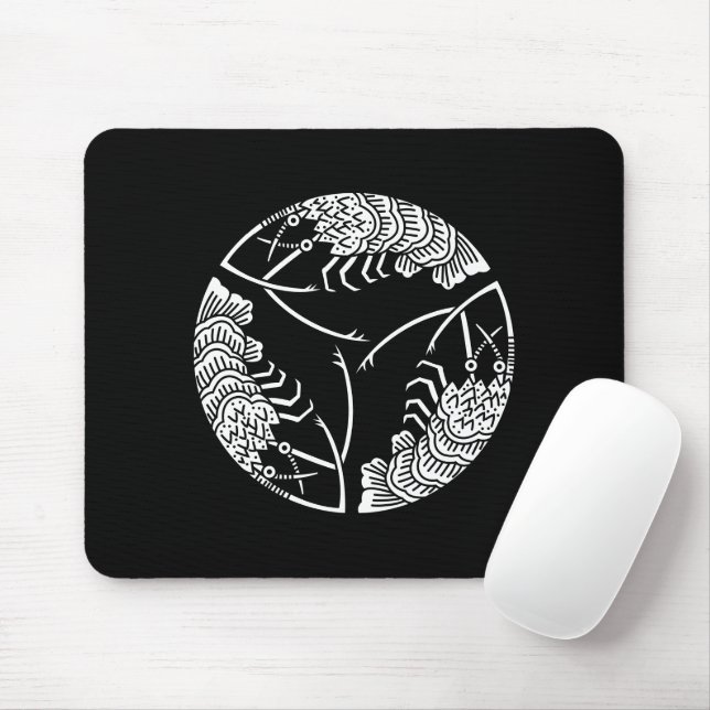 Drei Kopf-an-Schwanz-Langusten-Mouse-Pads Mousepad (Mit Mouse)