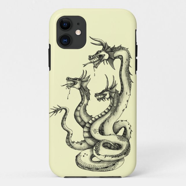 Drei Köpfe Hydra Design Case-Mate iPhone Case (Rückseite)