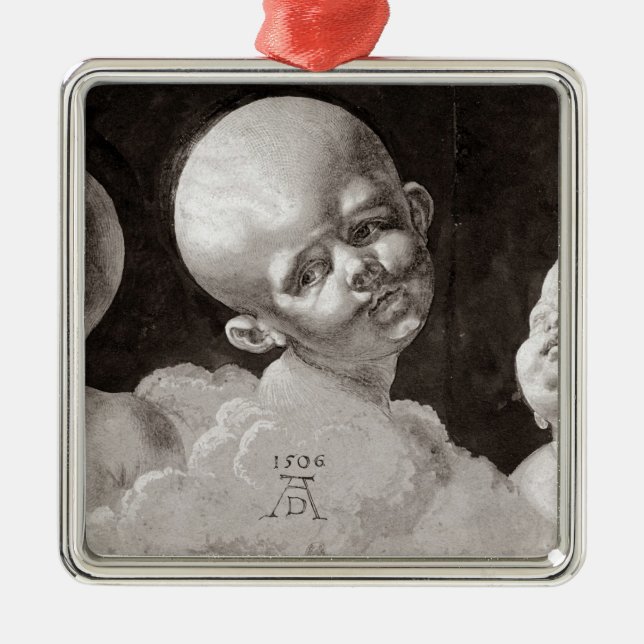 Drei Köpfe von Kindern, 1506 Silbernes Ornament (Vorne)