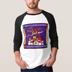 Drei-Köpfiges mittelalterliches Tier T-Shirt