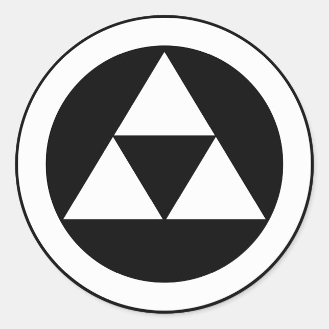 Drei Kreiswaagen Runder Aufkleber (Vorderseite)