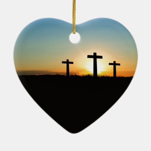 Drei Kreuze Keramikornament (Hinten)