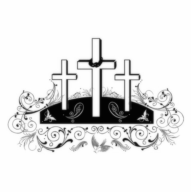 Drei Kreuze Magnet Fotoskulptur Magnet (Vorne)