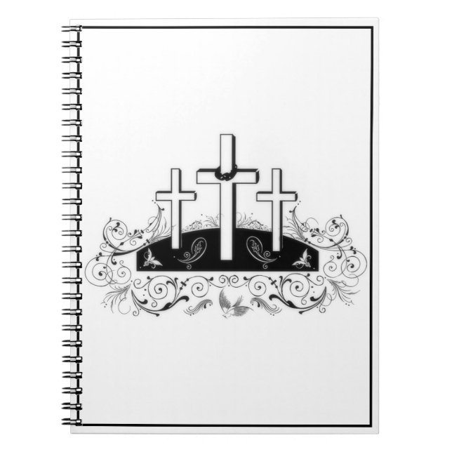 Drei Kreuze Notebook Notizblock (Vorderseite)