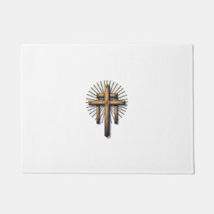 Drei Kreuze Vintage Gravur Faith Tee (1) Fußmatte