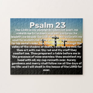 Drei Kreuzungen Psalm 23 Sonnenuntergang Bibelvers Puzzle