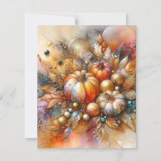 Drei Kürbis Herbst Scrapbook Papier (Vorderseite)