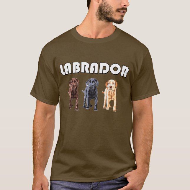 drei Labradfarben T-Shirt (Vorderseite)