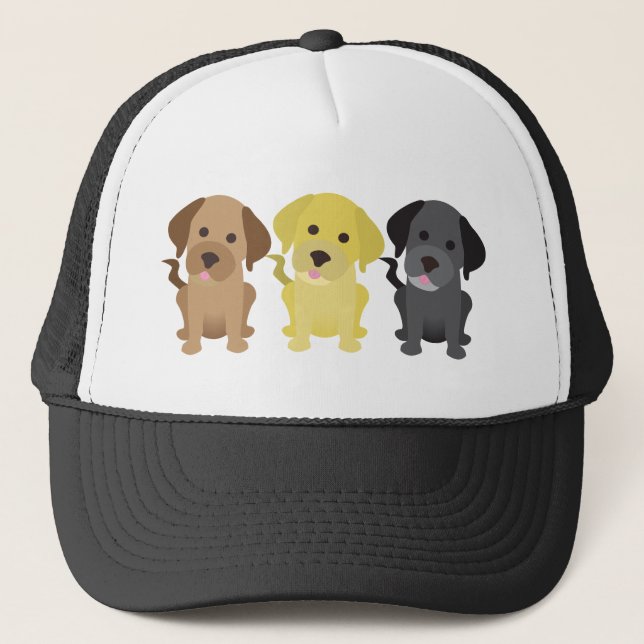 Drei Labrador-Retriever Truckerkappe (Vorderseite)