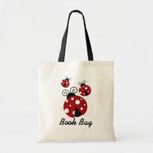 Drei Ladybug Book Bag.red und schwarze Bug Tragetasche