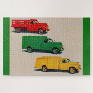 drei Lastkraftwagen der 40er Jahre Puzzle
