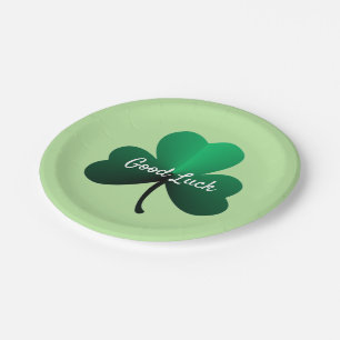 Drei leaf grüne Klee Pappteller