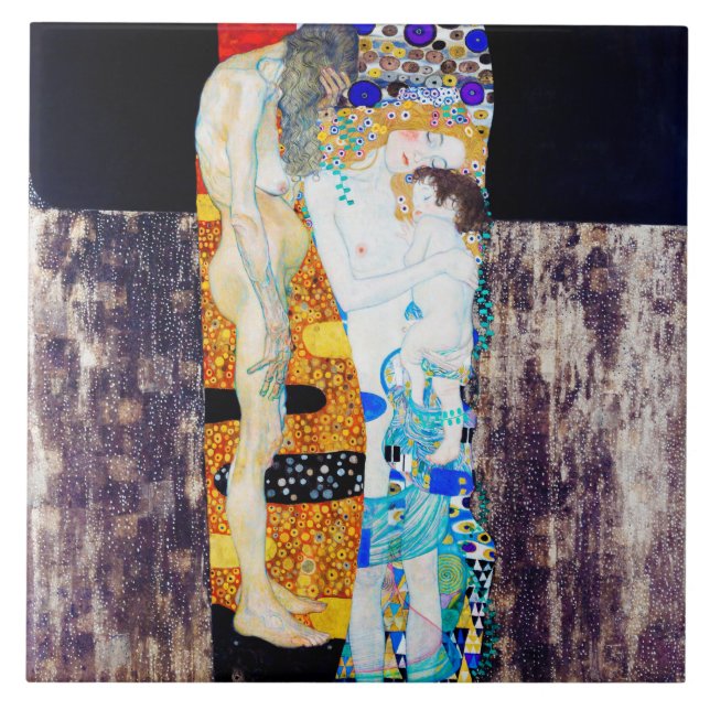 Drei Lebensjahre, Gustav Klimt Fliese (Vorderseite)