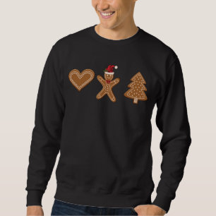 Drei Lebkuchen-Weihnachtsplätzchen-Formen Sweatshirt